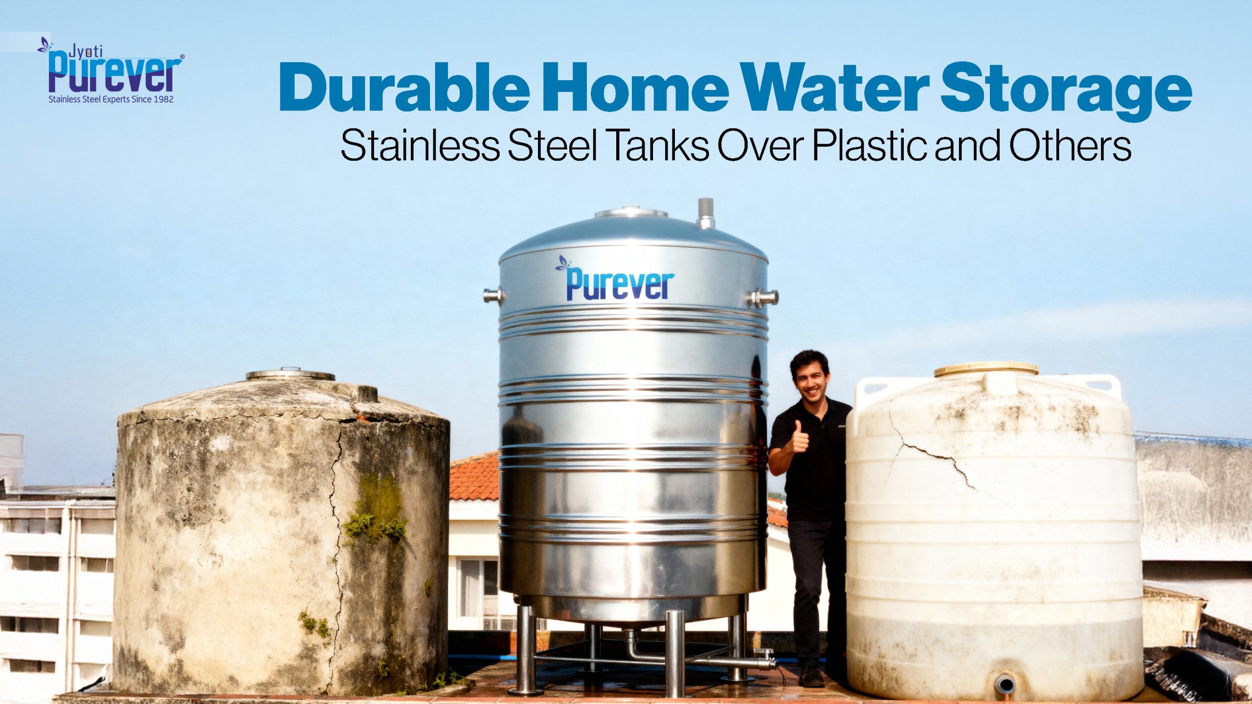 Durable Home Water Storage Stainless Steel Tanks Over Plastic and Others