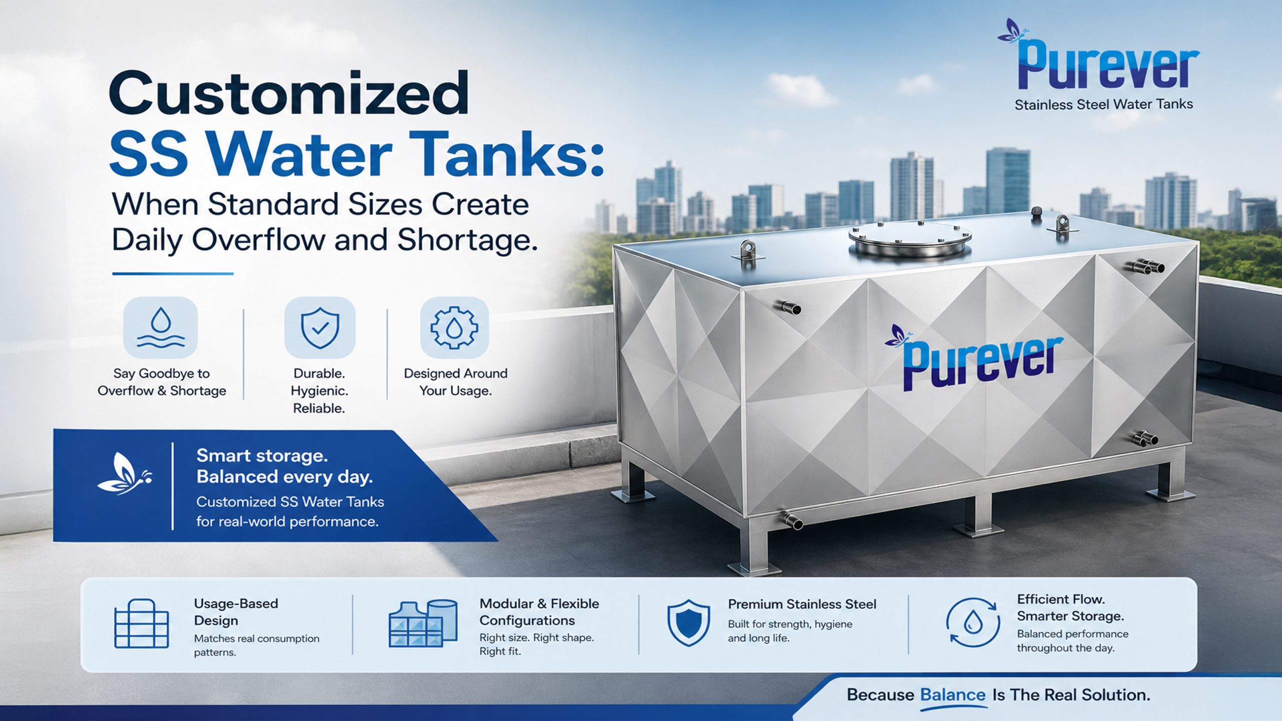 Customized SS Water Tanks When Standard Sizes Create Daily Overflow and Shortage