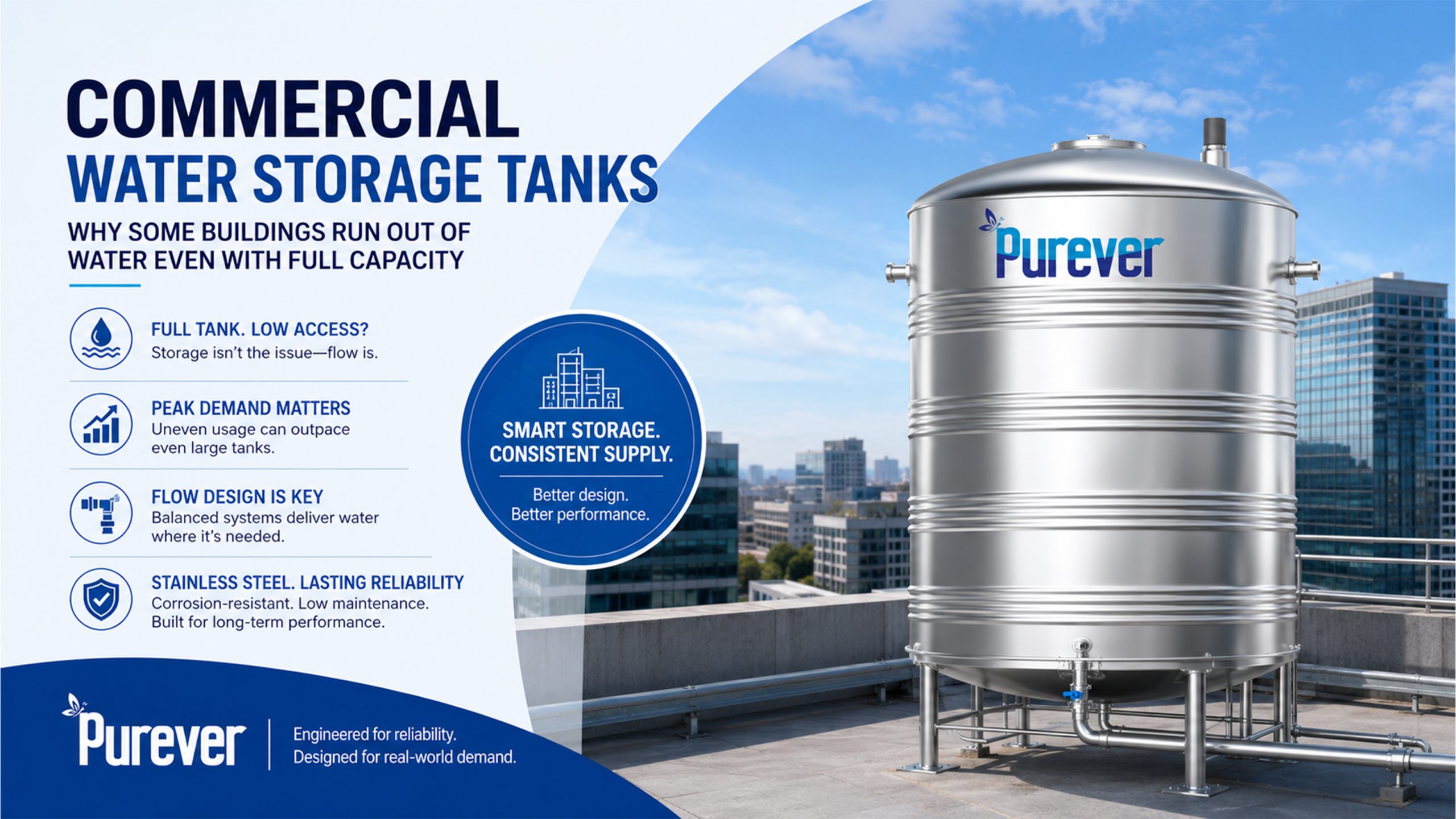 Commercial Water Storage Tanks Why Some Buildings Run Out of Water Even With Full Capacity